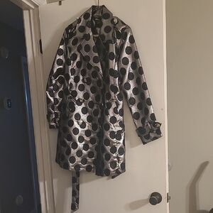 Berek Black and Silver Polka Dot Coat